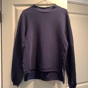 NUX blue ribbed sweatshirt size large
